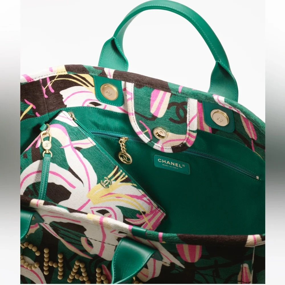 CHANEL SMALL SHOPPING BAG fall-winter 2023/24 pre-collection Green & Multicolor - Picture 3 of 5